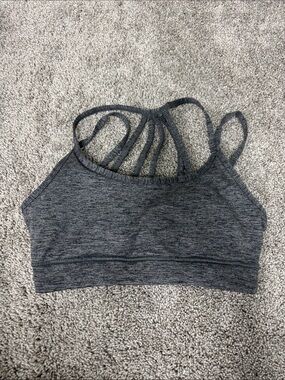 Gaiam Heather Gray Strappy Sports Bra